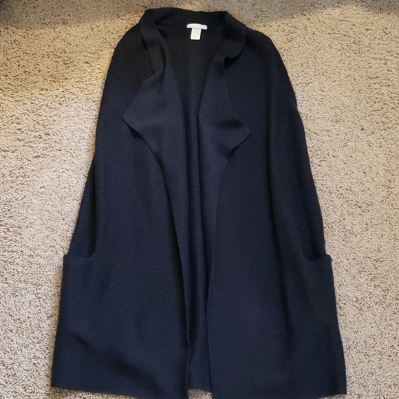 H&M Long Drapey Sleeveless Open Sweater Size XS/S - Picture 2 of 5